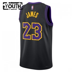 Maillot Enfant Los Angeles Lakers Lebron James 2025-26 Nike City Edition Noir Swingman